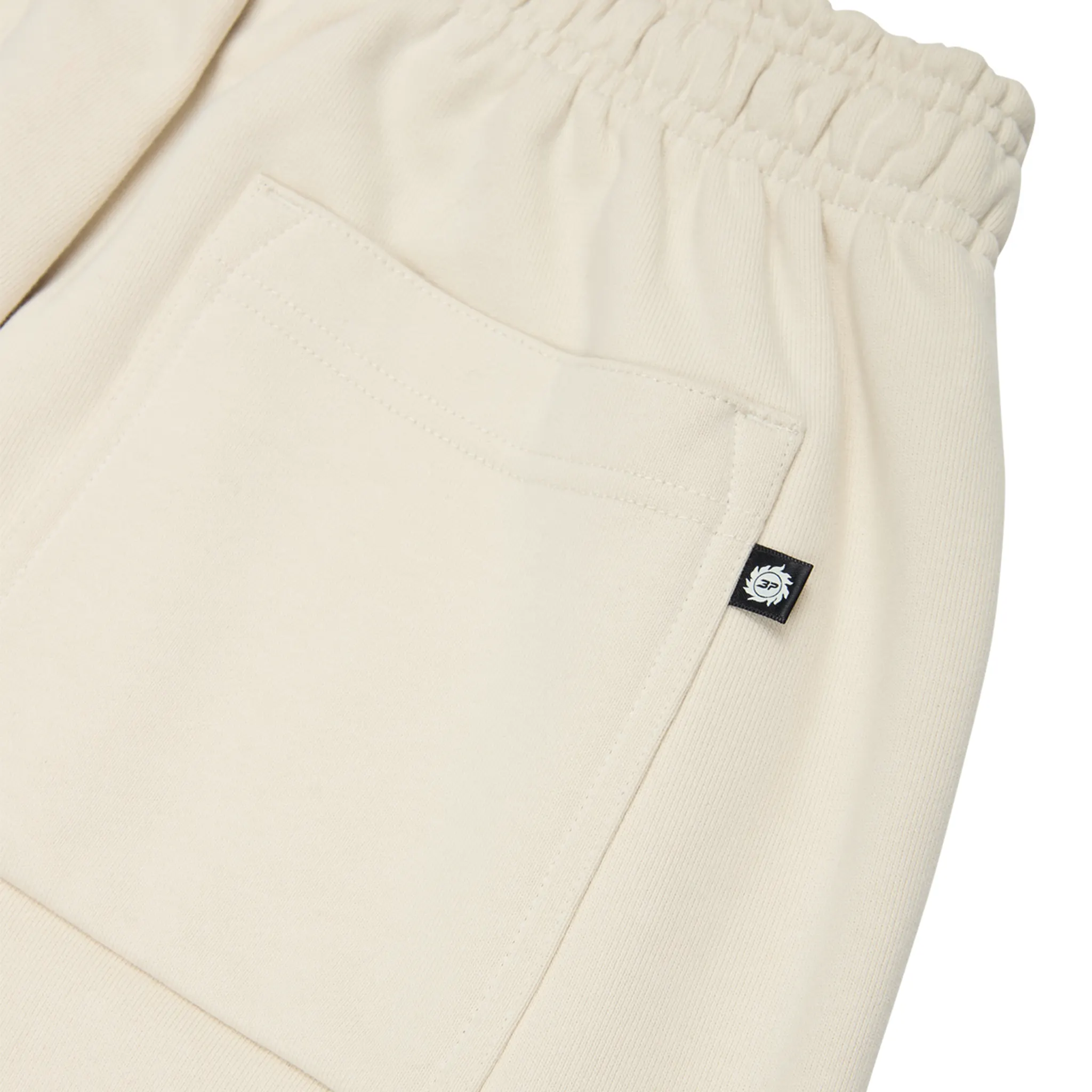 Back pocket view of Broken Planet All The Stars Straight Leg Ivory White Sweatpants BP-JAN25-SLSP-I_WHITE